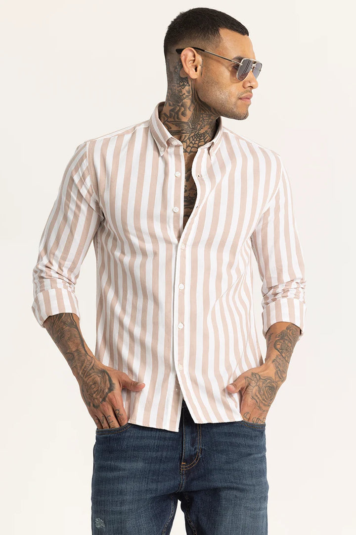 Peach Stripes Shirt