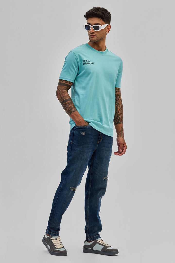 Roll The Dice Turquoise Slim Fit T-Shirt