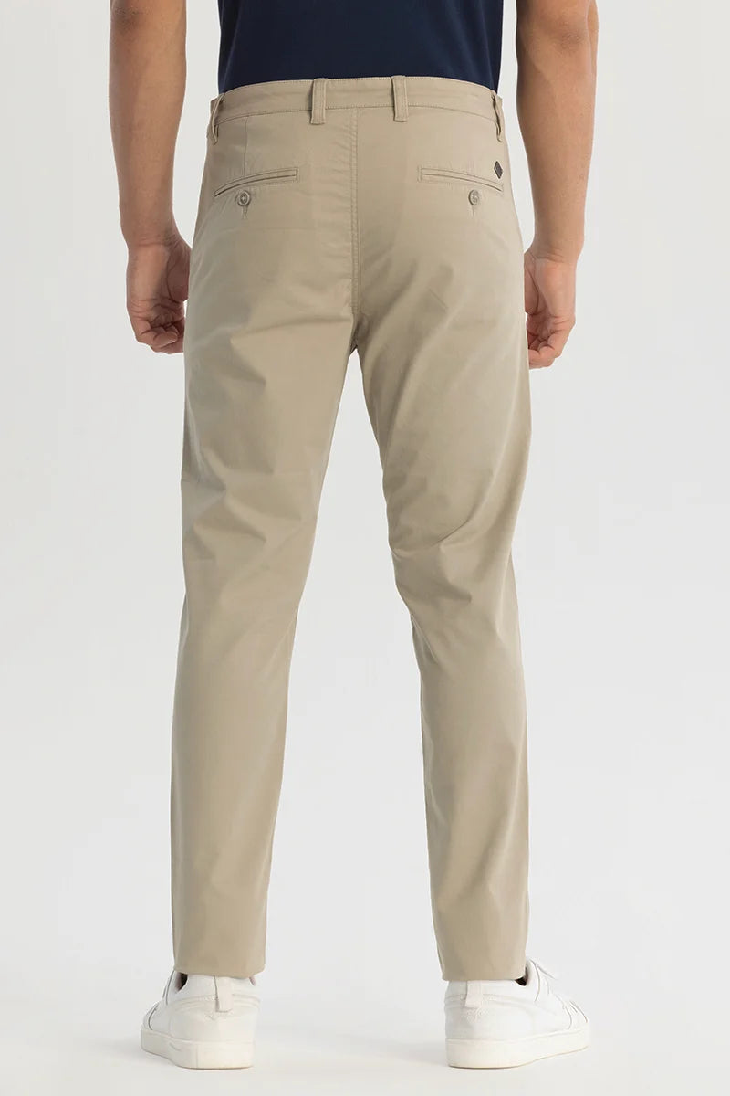 Beige Slim Fit Chinos