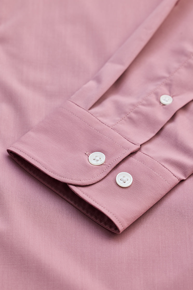 Light Pink Slim Fit Stretch Shirt