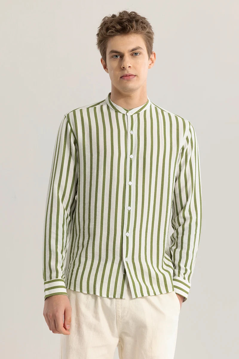 Nautistripe Green Stripe Shirt