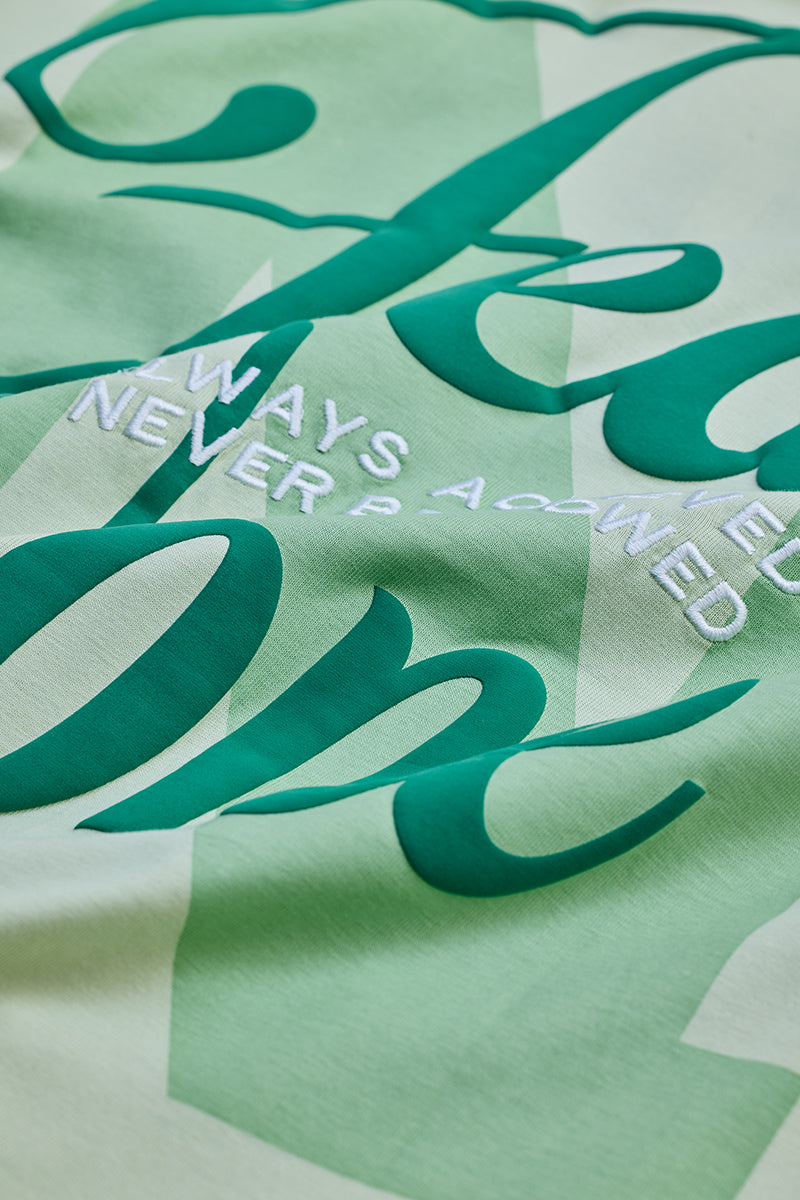 Fear None Light Green Oversized T-Shirt