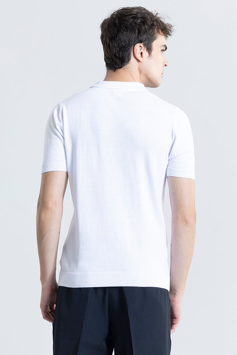 Infiniteknit White Polo T-Shirt