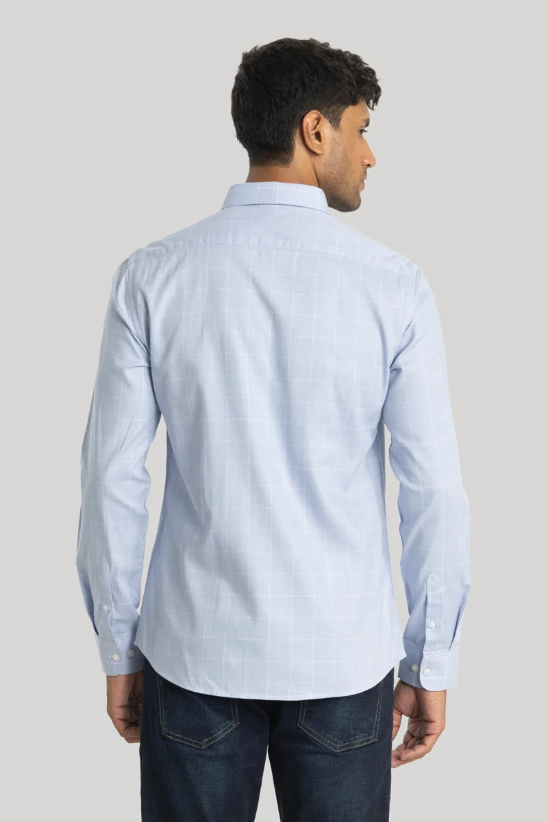 Giuliano Light Blue Checks Shirt