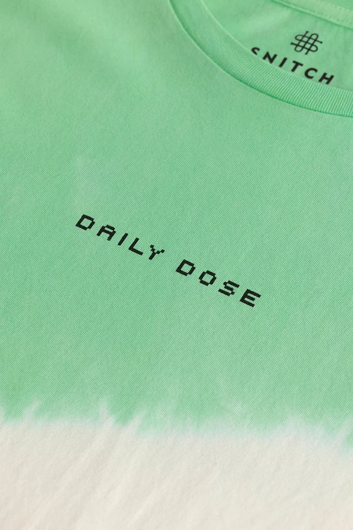 Daily Dose Green Oversized T-Shirt