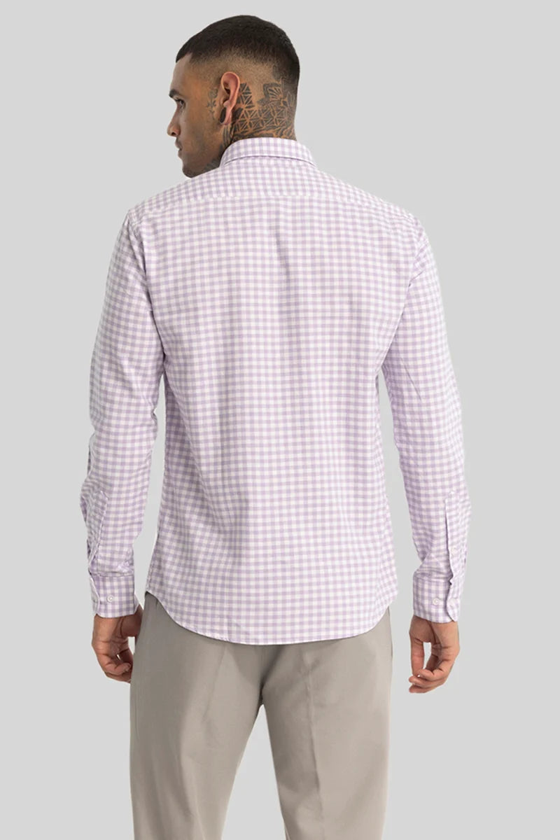 Lavender Gingham Checks Shirt