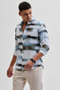 Light Blue Textured Abstract Shirt