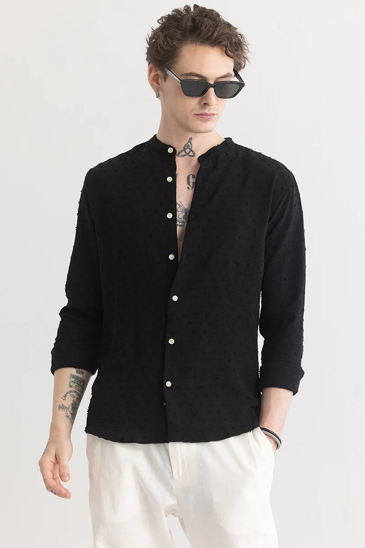 Texturity Textured Black Shirt