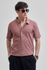 Mauve Textured Polo T-Shirt