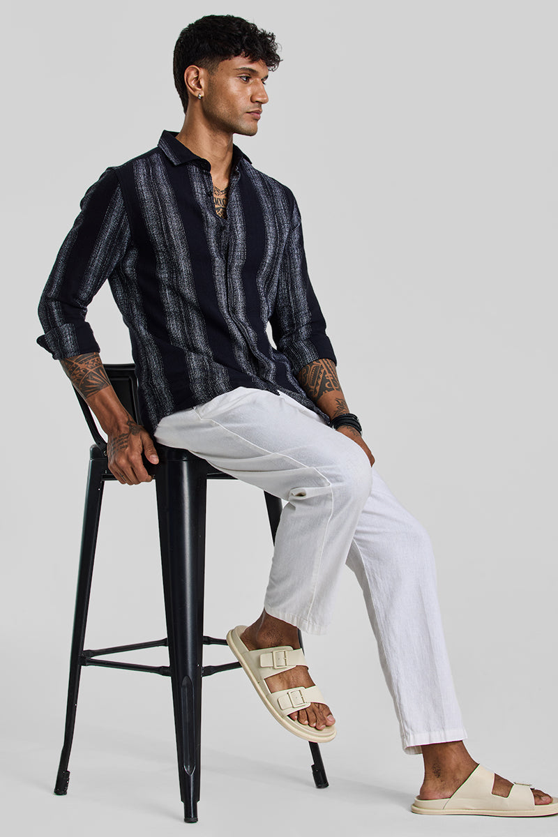 Black Stripes Slim Fit Shirt