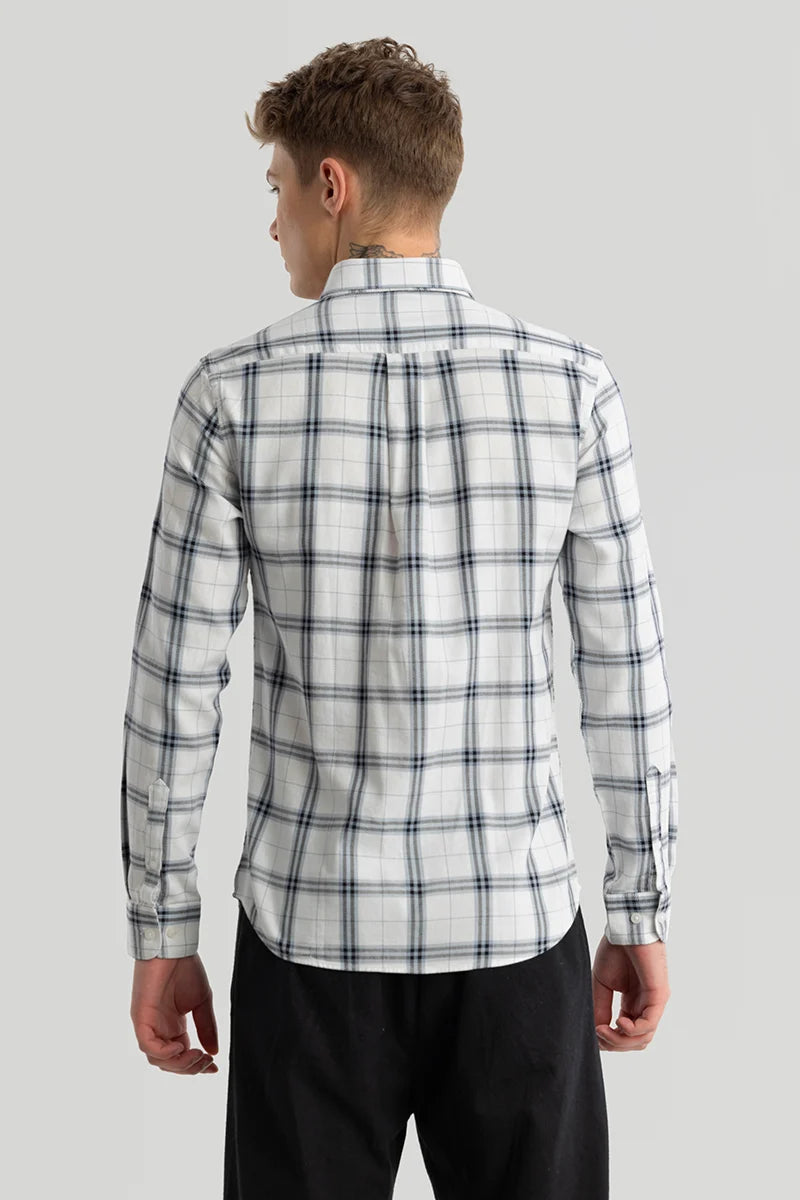 Fleur White Checks Shirts