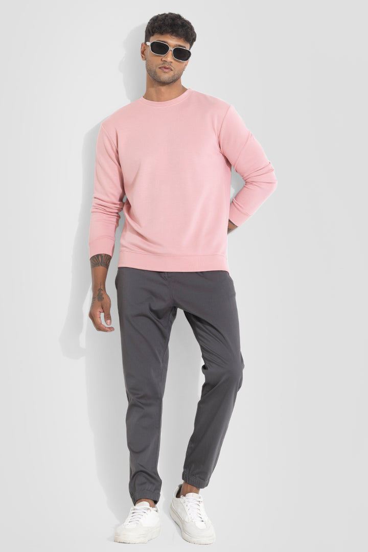 Pink Solid Sweatshirt