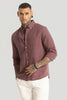 Mauve Linen Blend Shirt