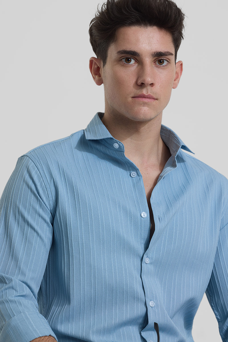 Blue Stripes Slim Fit Shirt