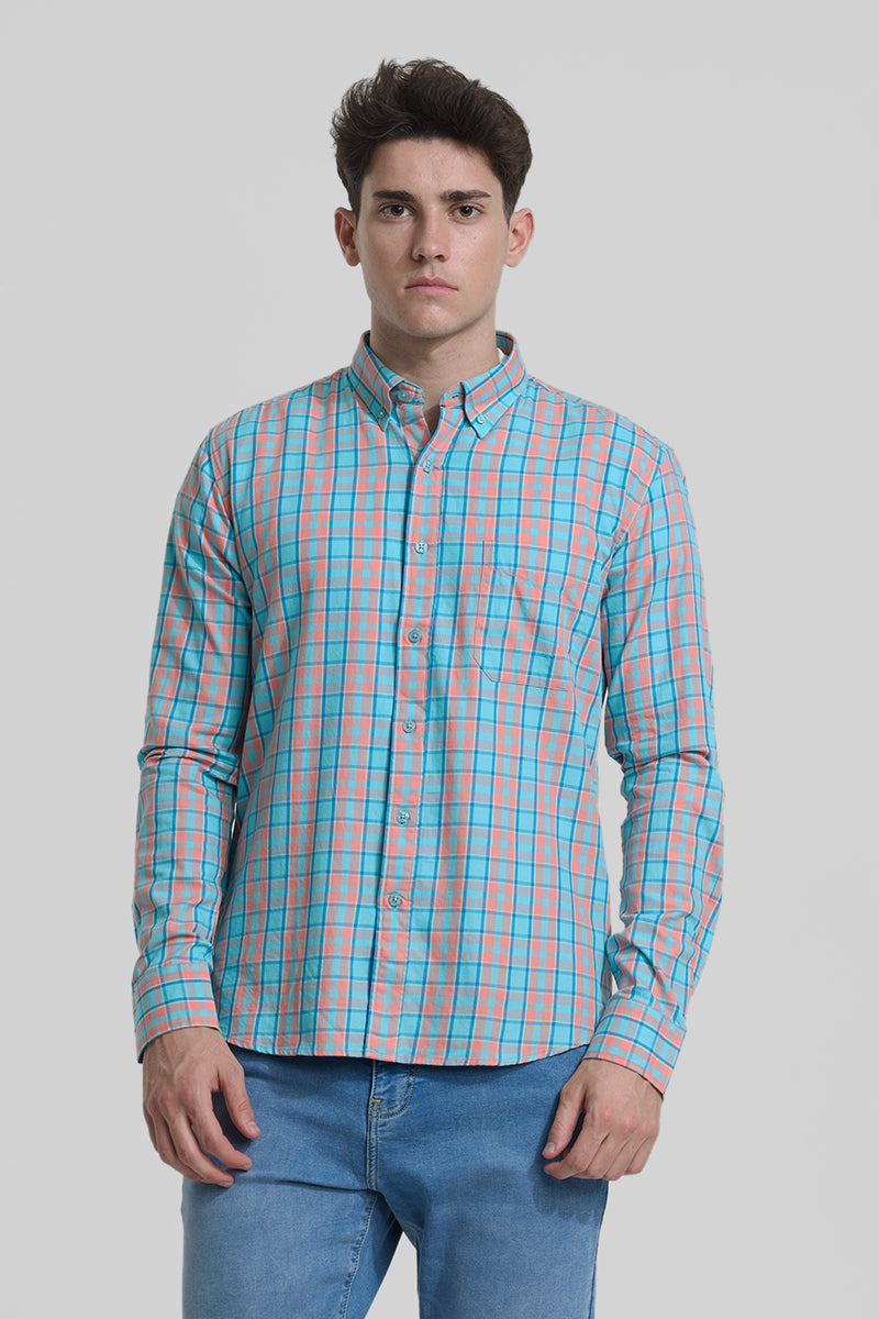 Blue Checks Slim Fit Shirt