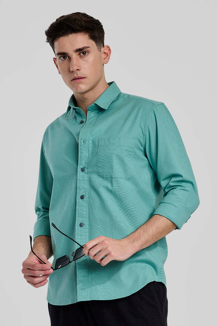 Turquoise Slim FIt Shirt