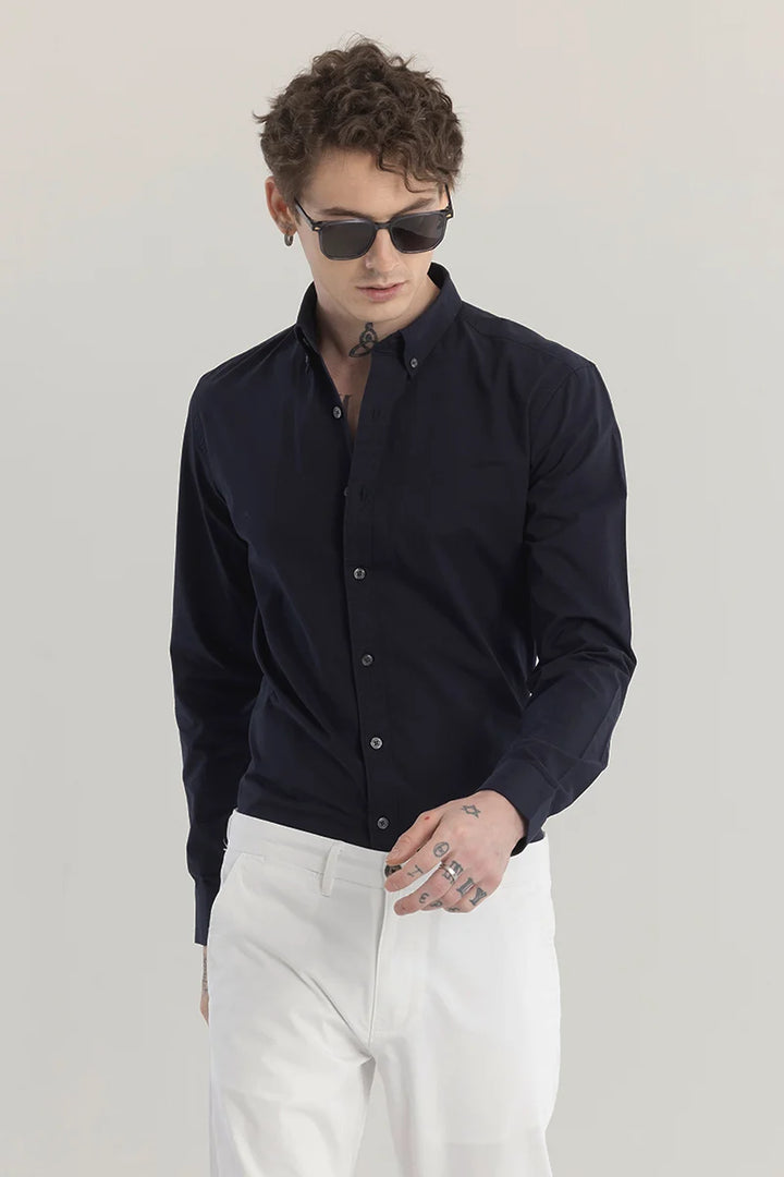 Shirtique Navy Shirt