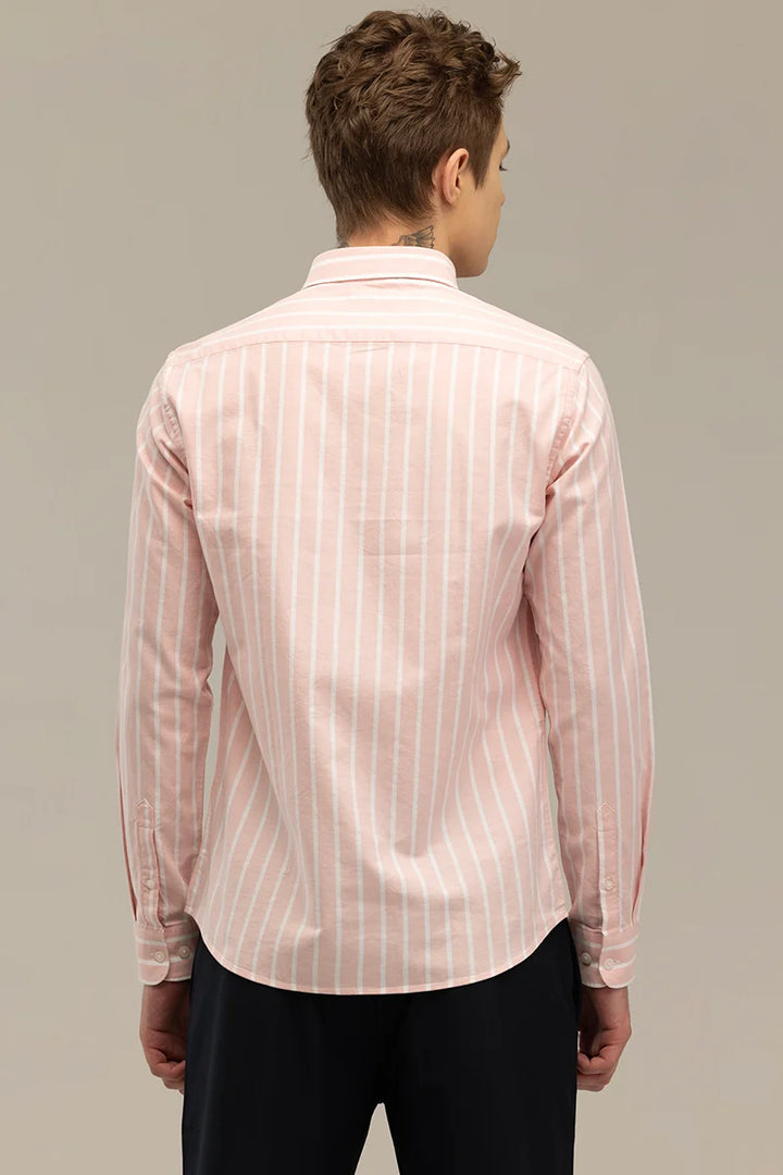 Bodil Peach Striped Shirt