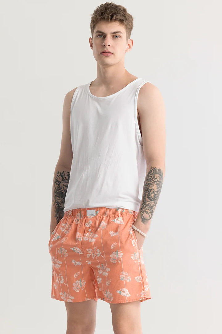 Eivind Floral Peach Boxer