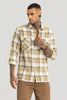 Beige Textured Checks shirt