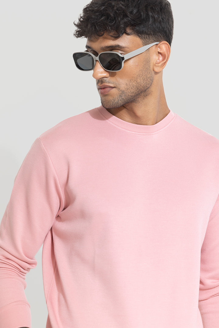 Pink Solid Sweatshirt