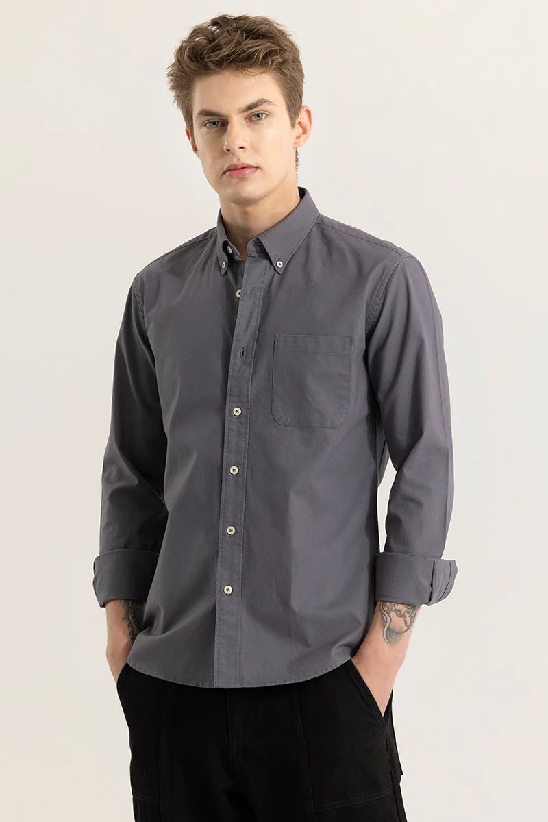 Shirtolo Plain Grey Shirt