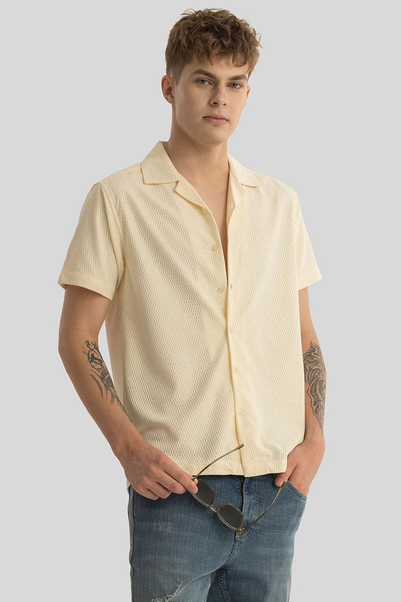 Giulio Cream Textured Shirt