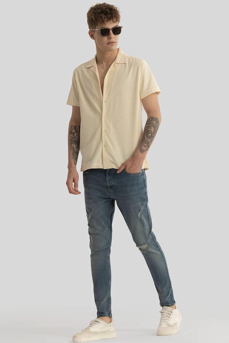 Giulio Cream Textured Shirt