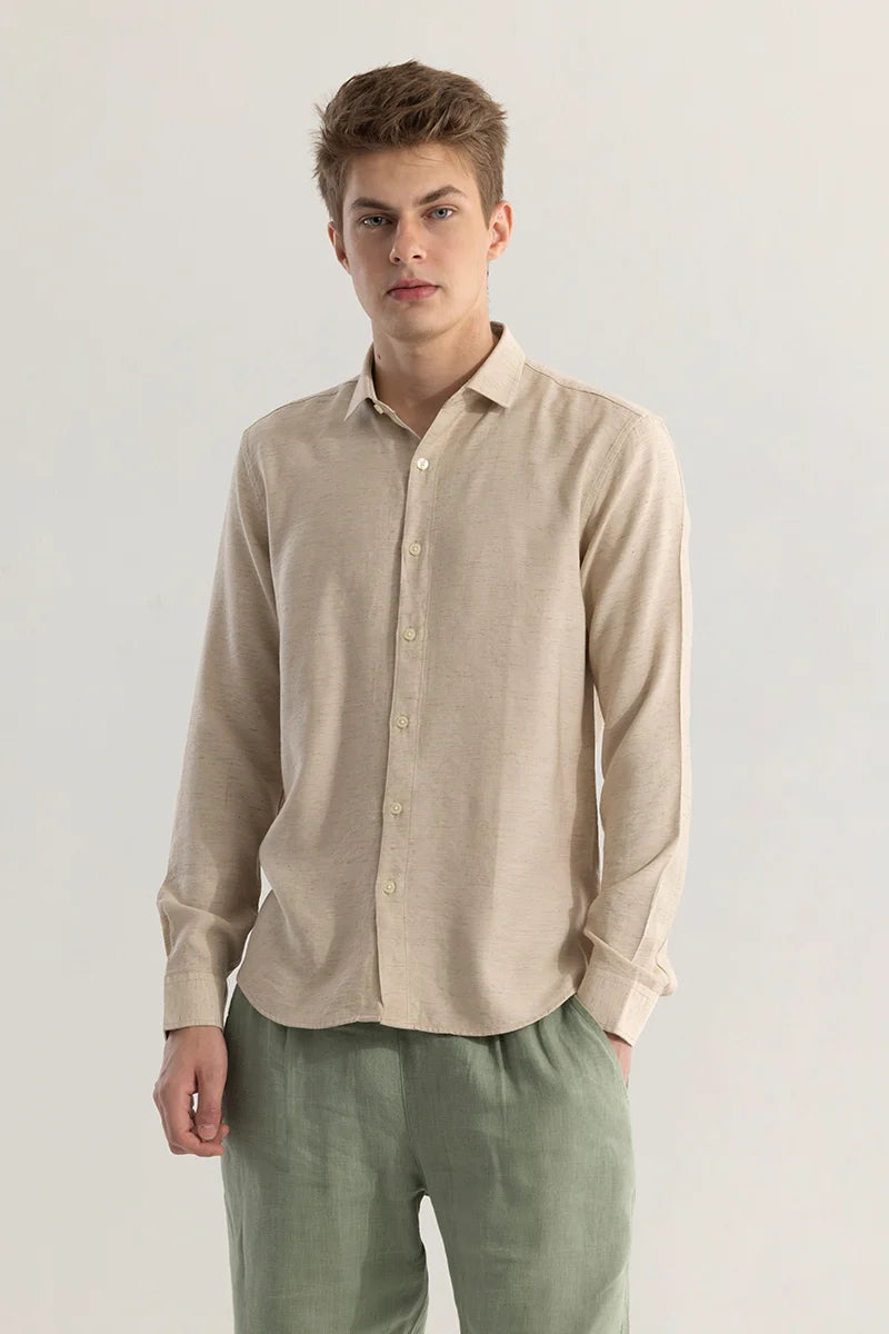 Shirtease Beige Shirt