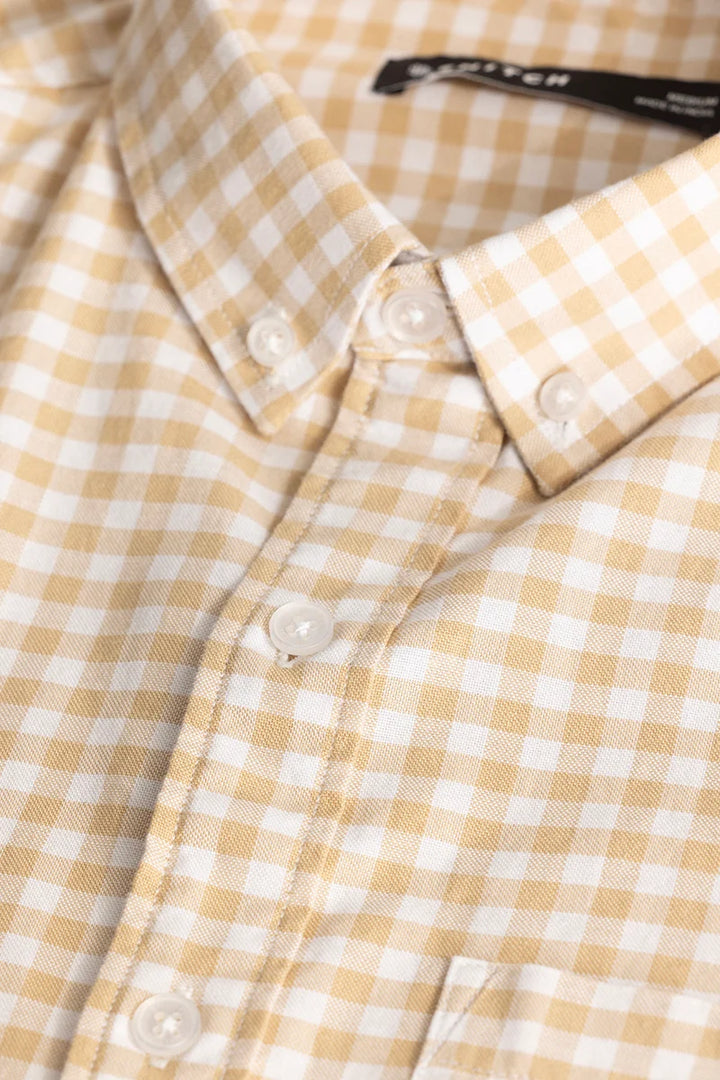 Yellow Gingham Checks Shirt