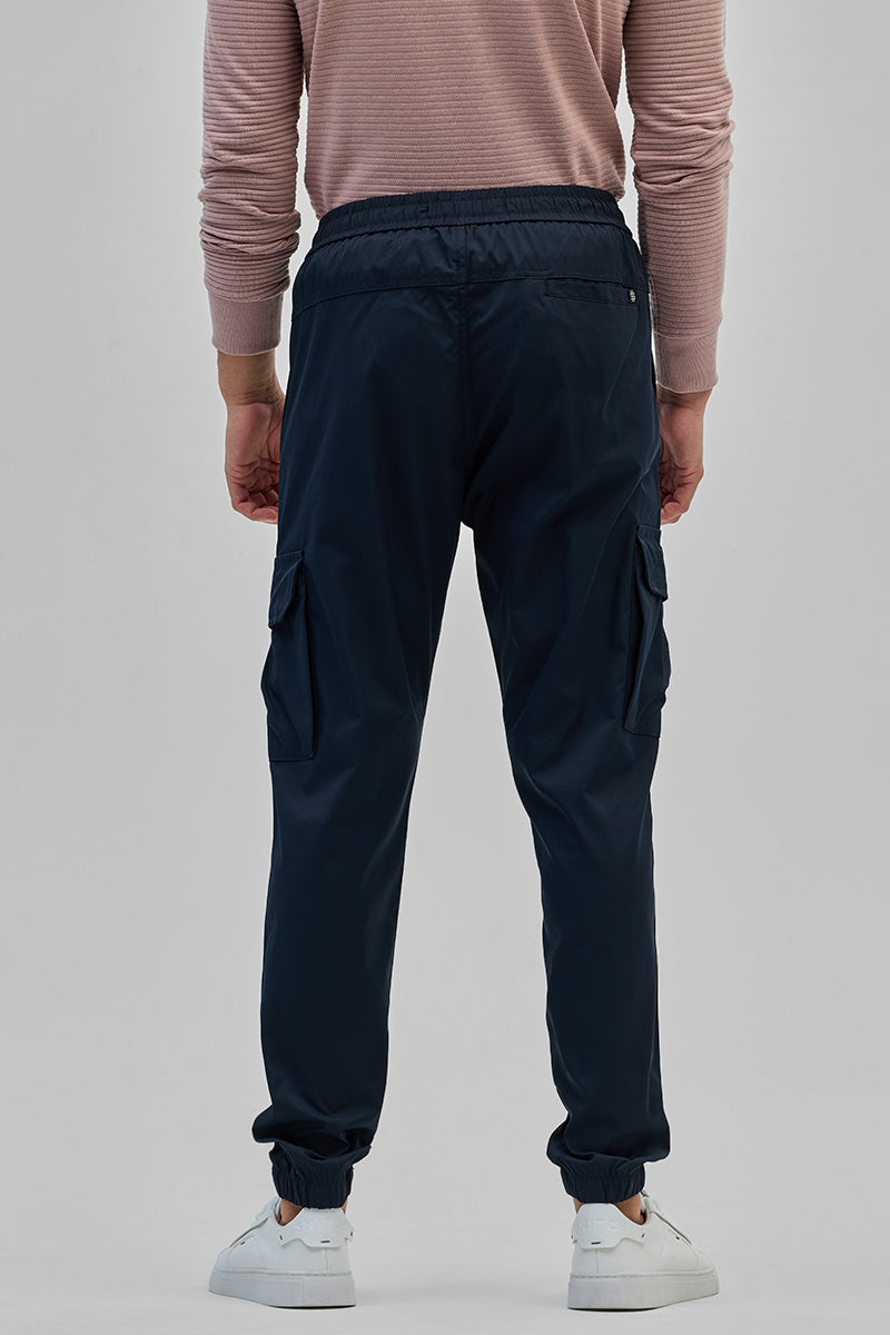 Navy 5 Pockets Slim Fit Joggers