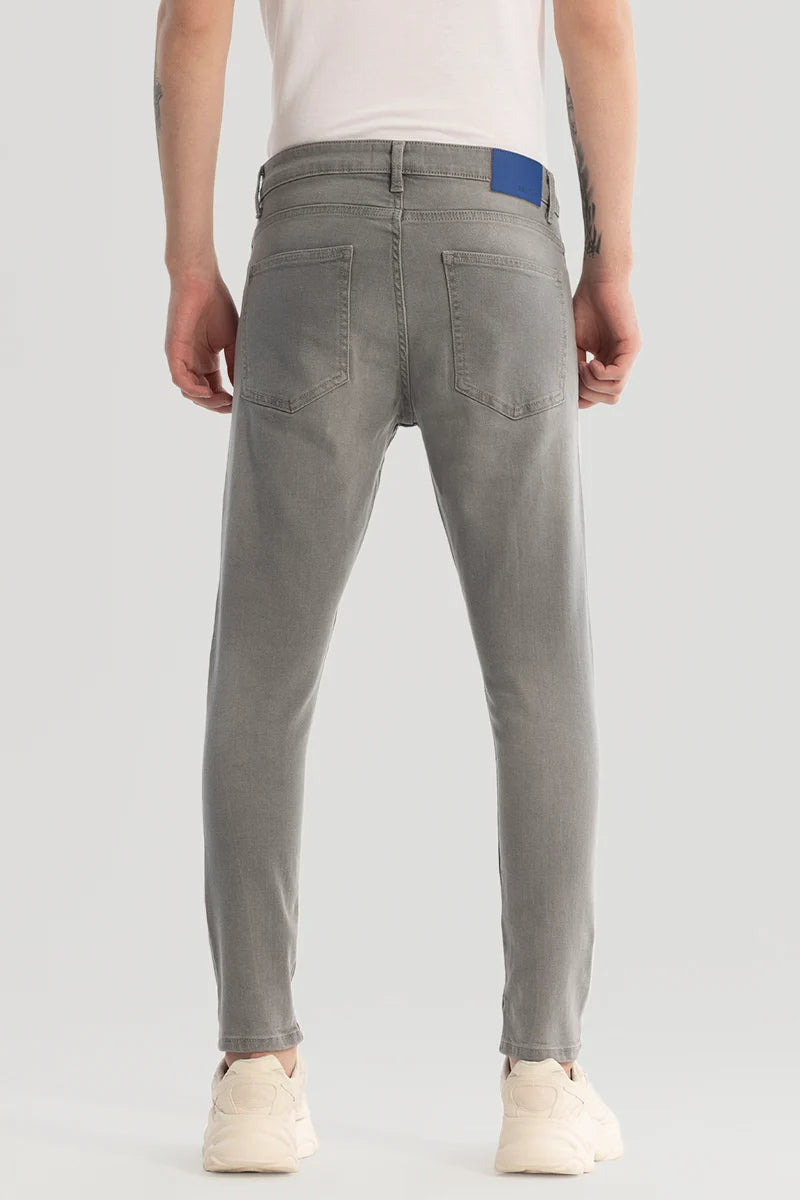 Light Grey Plain Skinny Fit Jeans