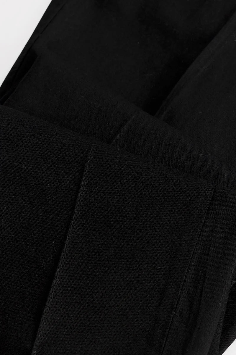 Nova Black Linen Blend Trouser