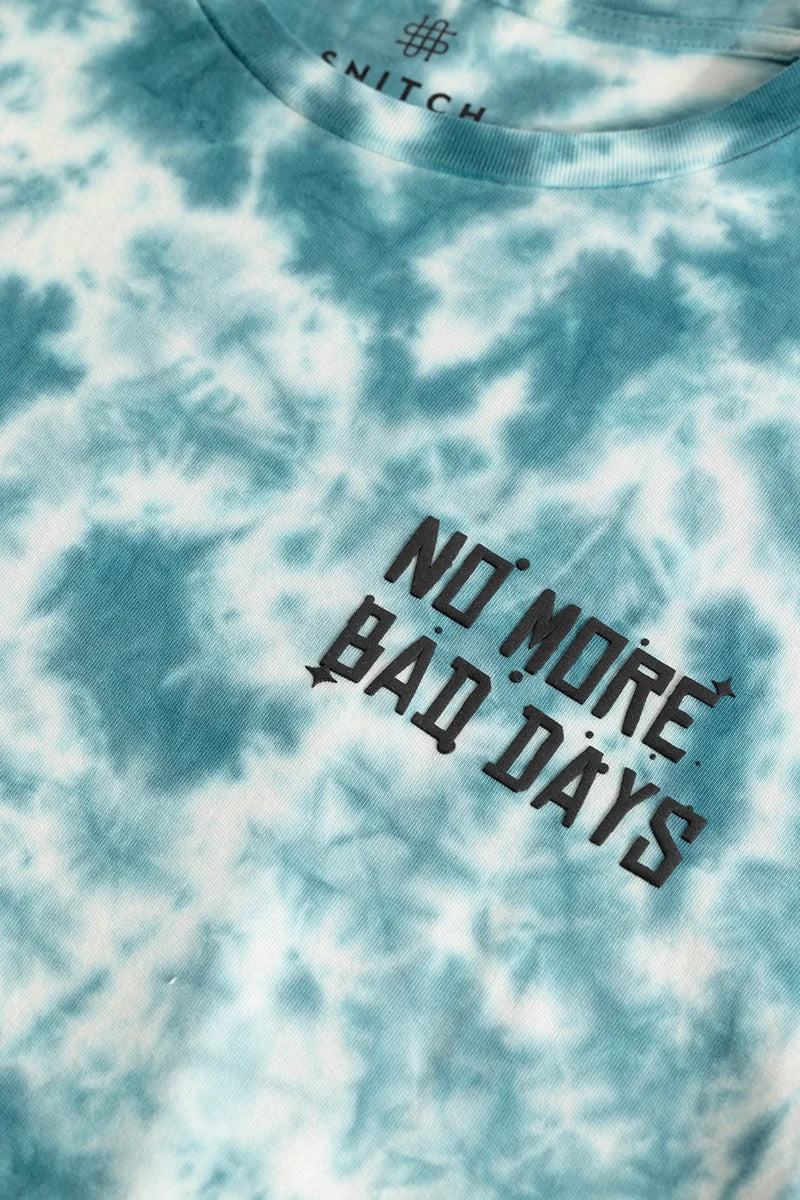 No More Bad Days Blue Oversized T-shirt