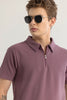 Elegantiq Mauve Polo T-Shirt