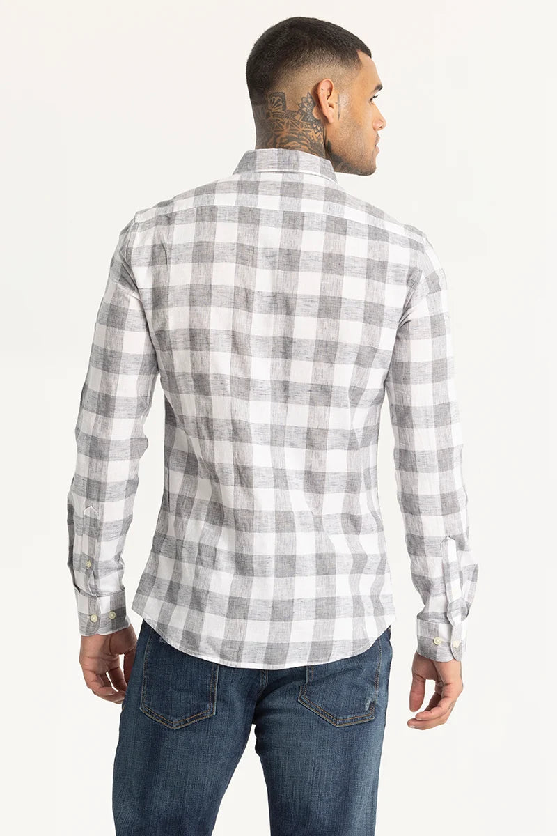 Grey Checks Linen shirt