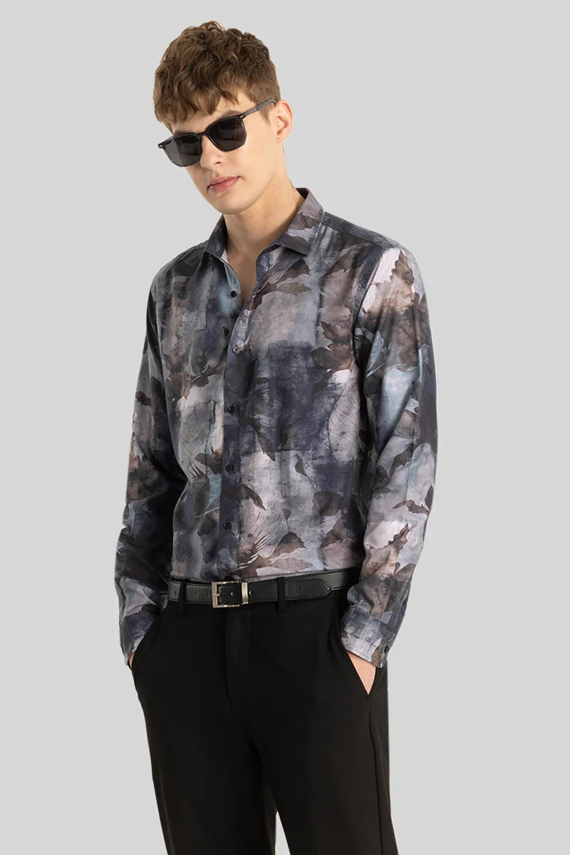 Anchor Grey Abstract Shirt