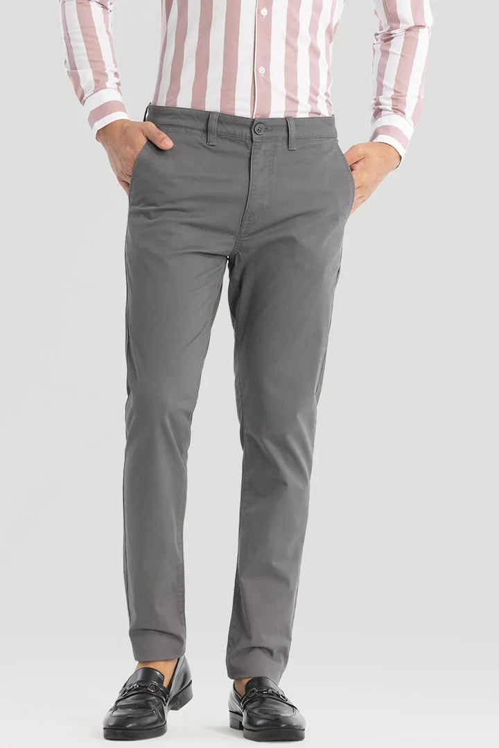 Charcoal Grey Slim Fit Chinos