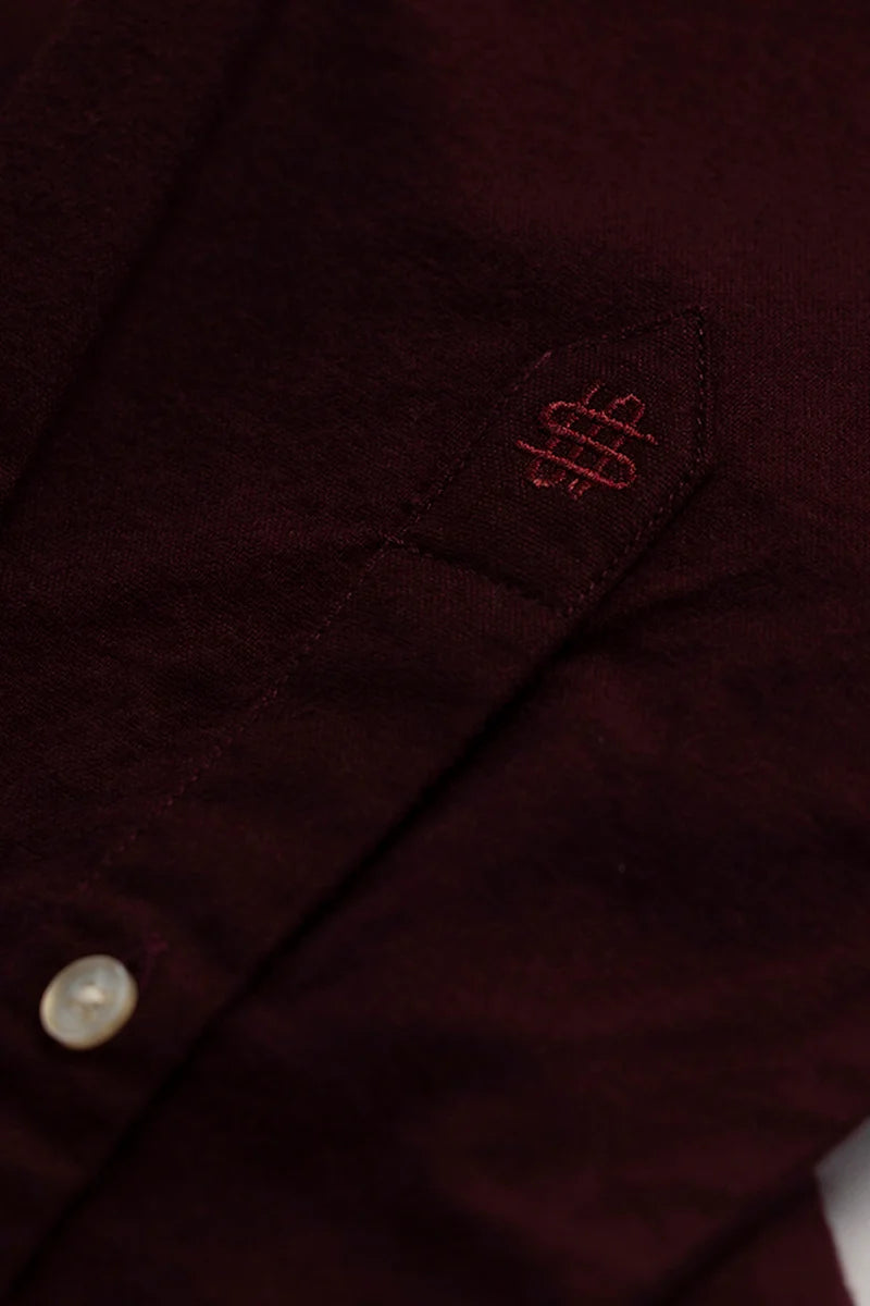 ClassicContour Plain Maroon Shirt