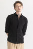 Shadotex Black Textured Shirt