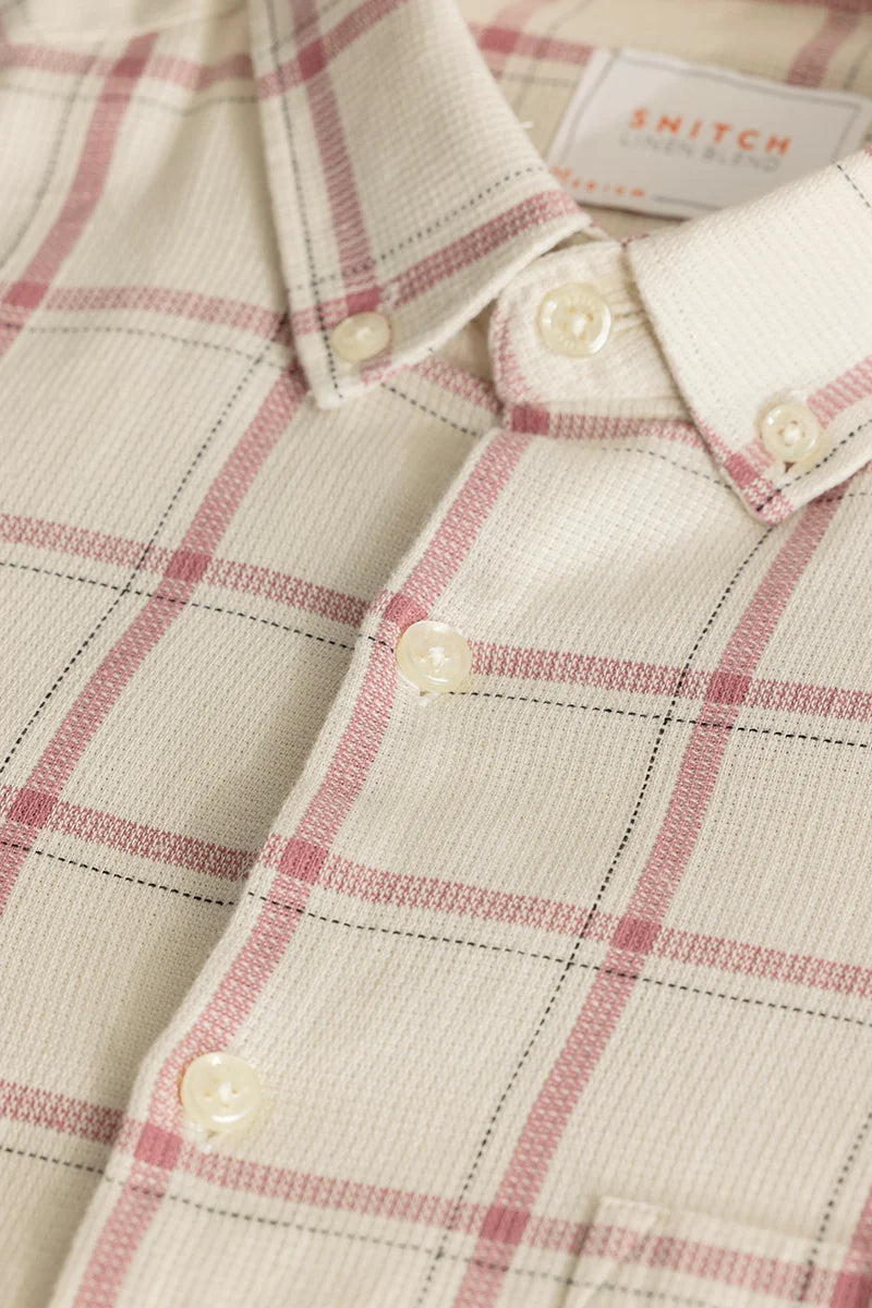 Scope Pink Checks Linen Shirt