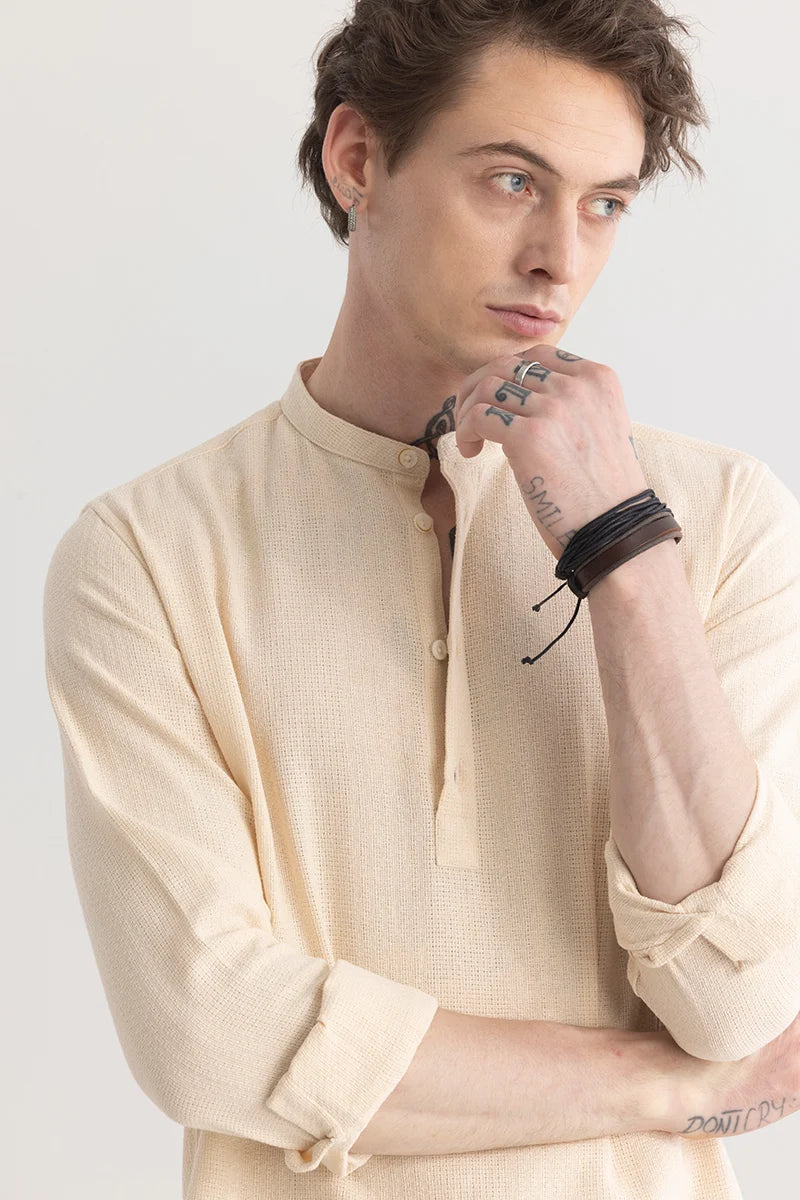 Hemlyn Beige Casual Shirt