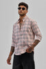 Light Pink Checks Slim Fit Shirt