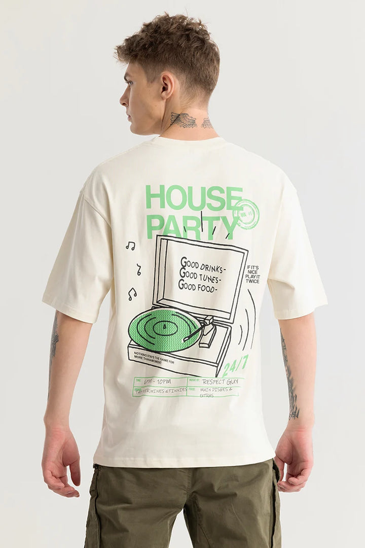 Dario White Oversize Graphic T-Shirt