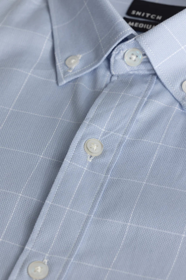 Giuliano Light Blue Checks Shirt