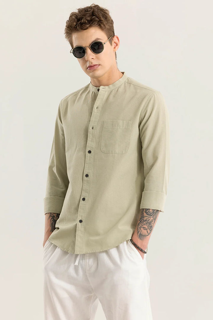 Viggo Plain Beige Shirt