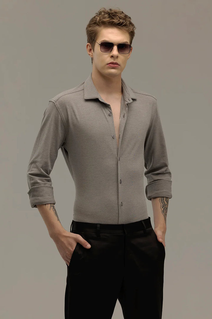 Ulrik Grey Plain Shirt