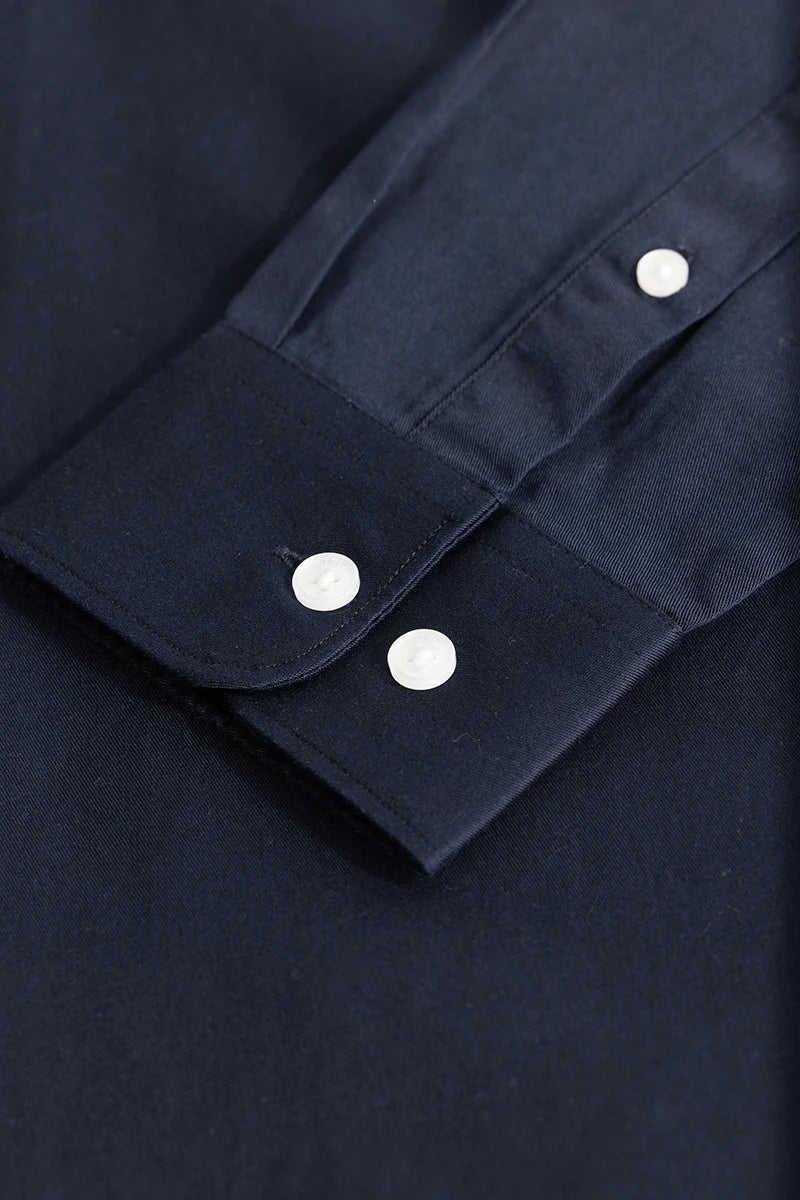 Navy Solid Oxford Shirt