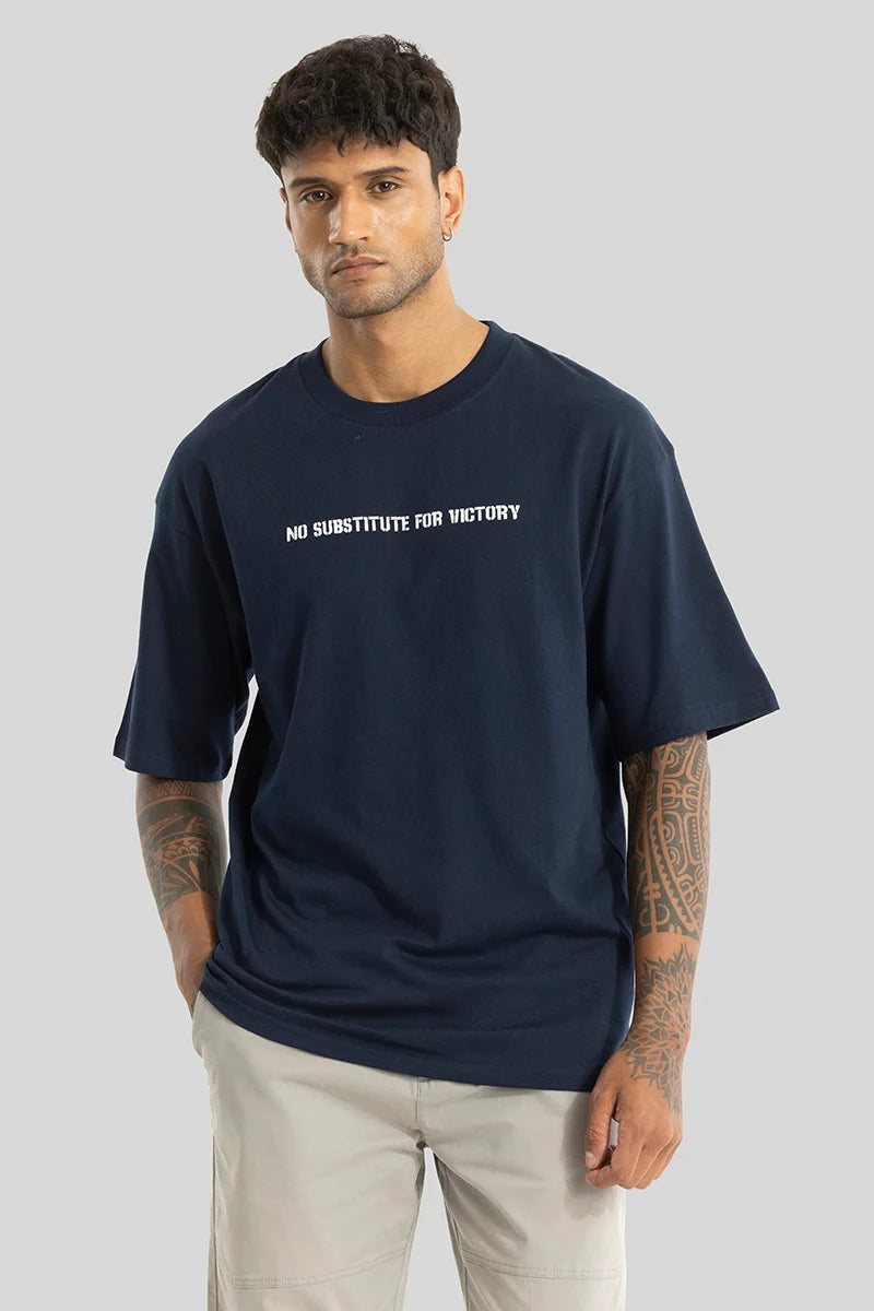 No Substitute Navy Oversized T-Shirt