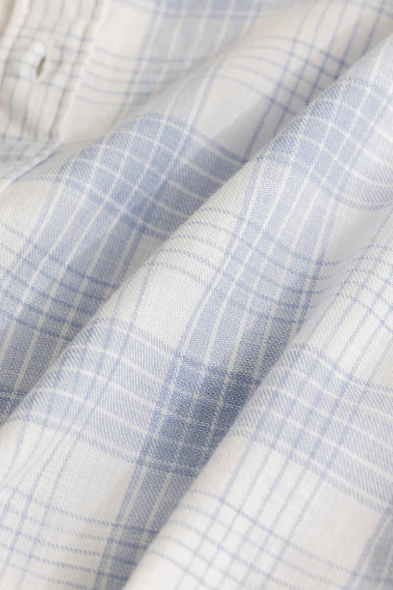 Spectrum Light Blue Checks Shirt